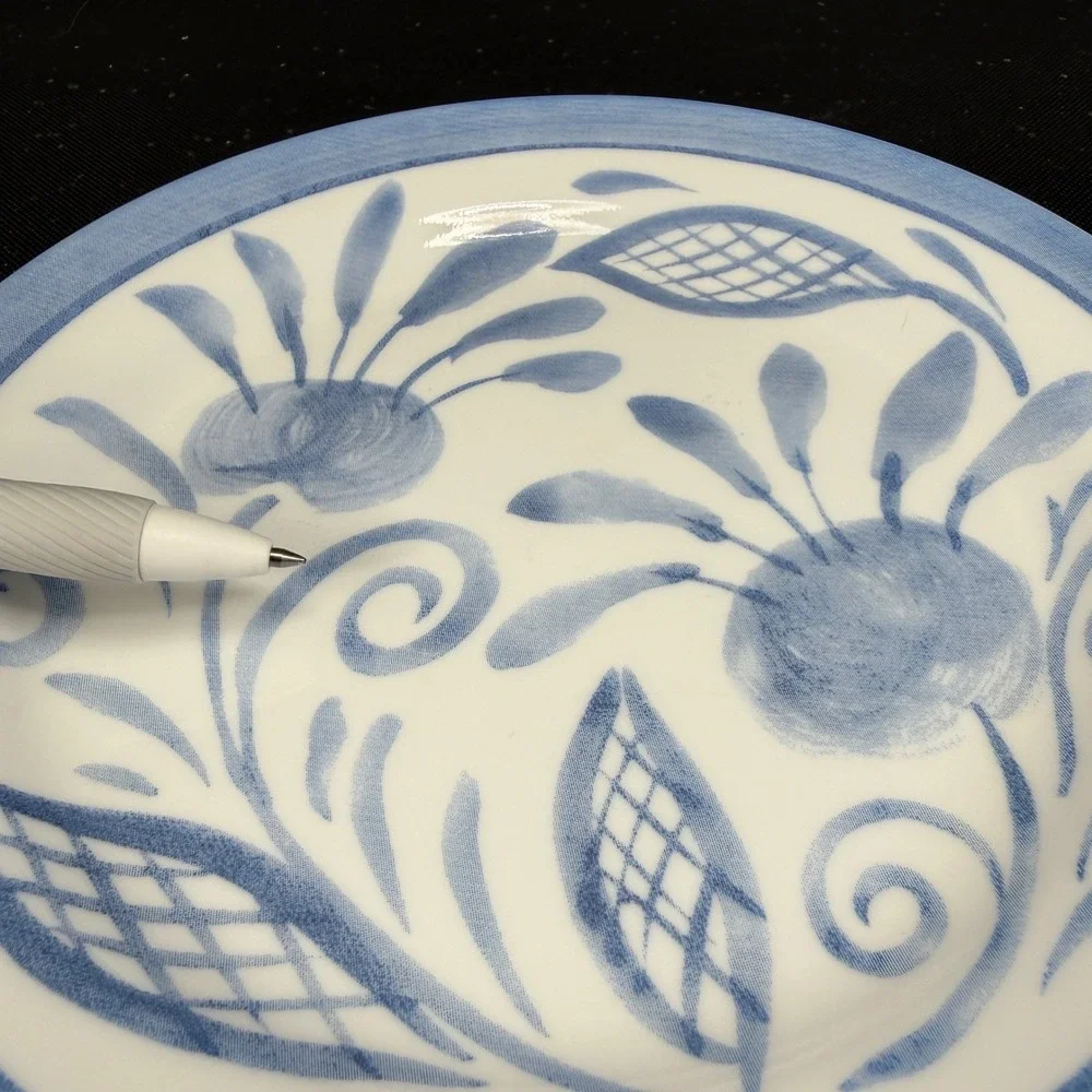 Corelle Oceanview Dishes Plates Corning Vitrelle‎ Glass USA Set of 4 VTG 7 Inch